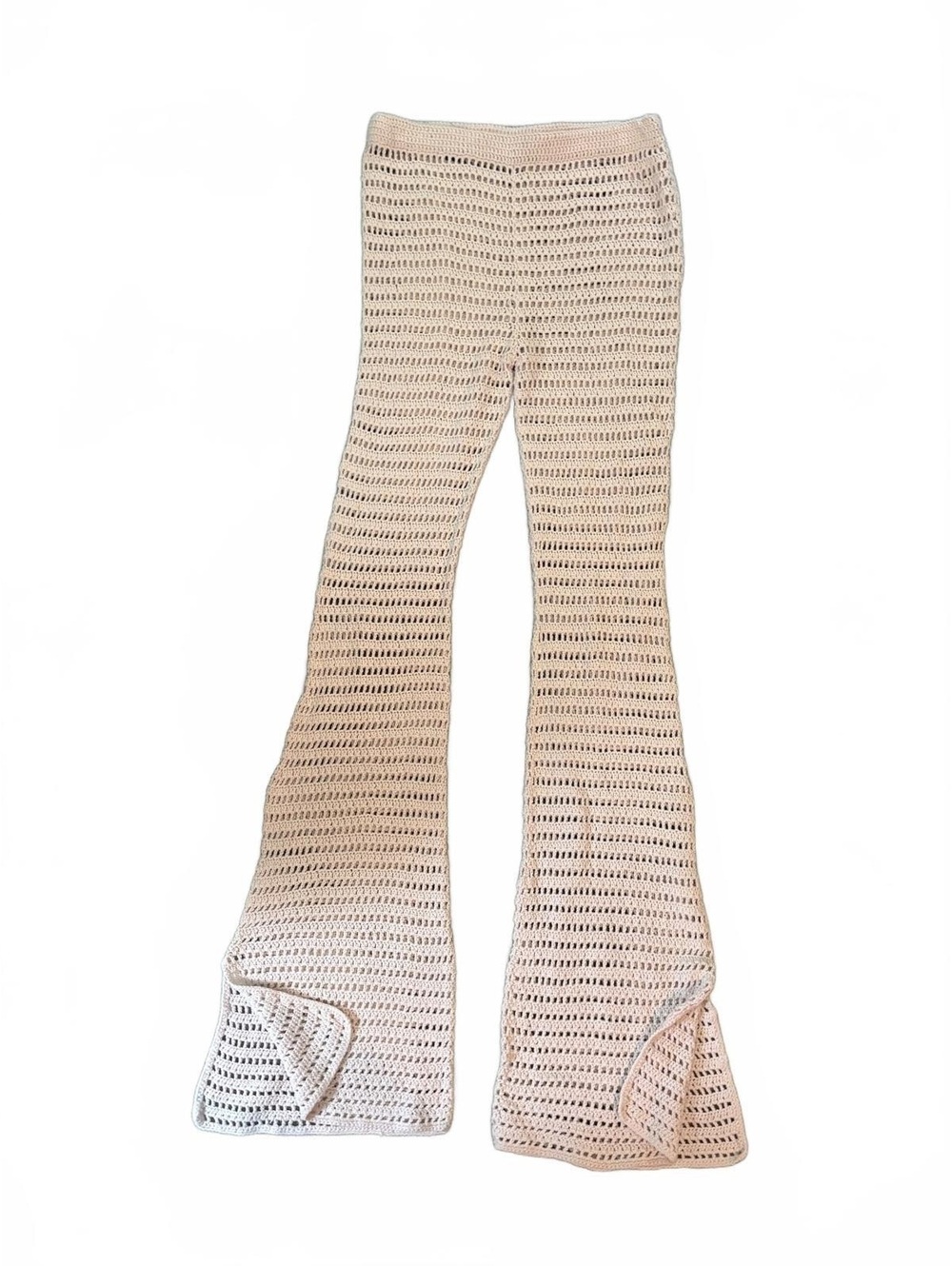 Crochet Flare Pant by Holzweiler Cenci- Sand - Medium Long